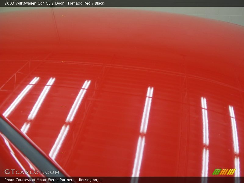 Tornado Red / Black 2003 Volkswagen Golf GL 2 Door