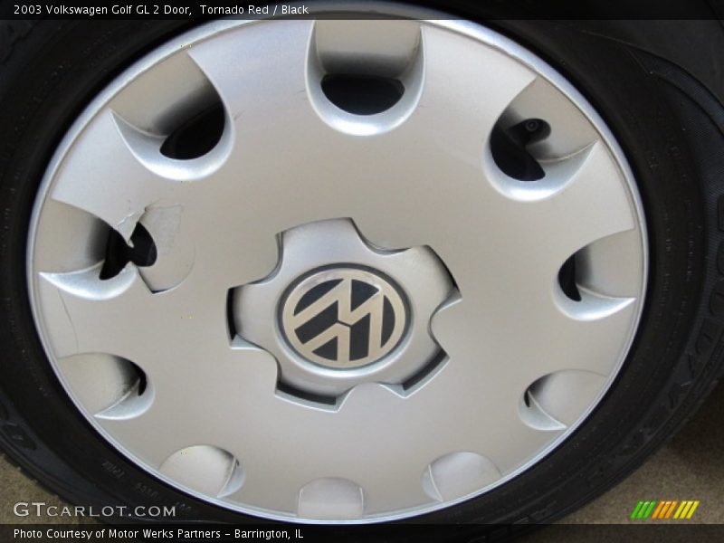 Tornado Red / Black 2003 Volkswagen Golf GL 2 Door