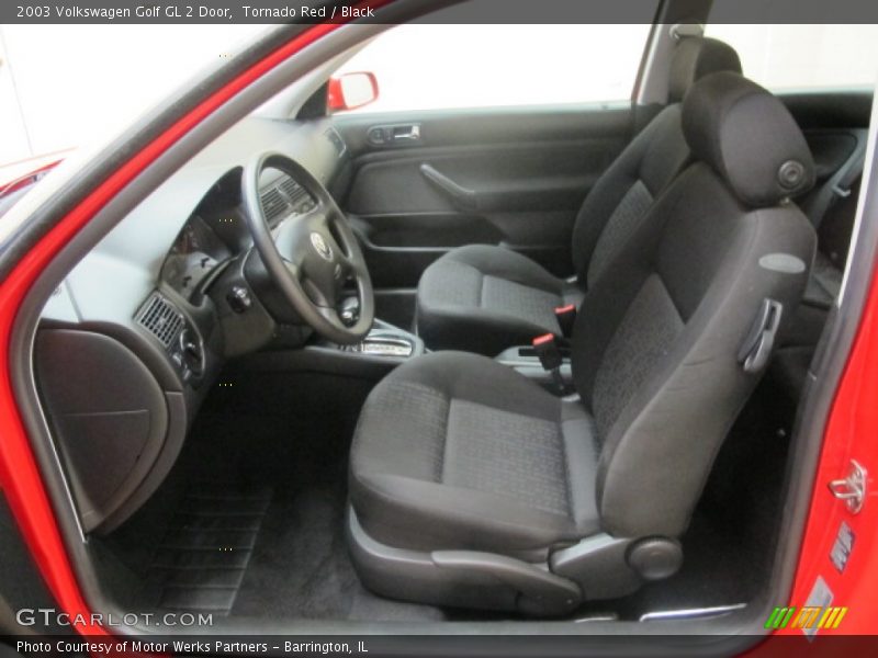 Tornado Red / Black 2003 Volkswagen Golf GL 2 Door