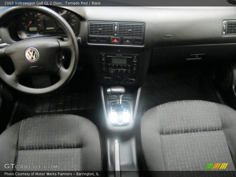Tornado Red / Black 2003 Volkswagen Golf GL 2 Door
