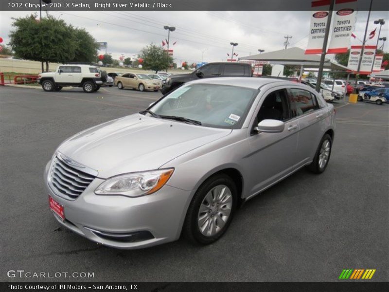 Bright Silver Metallic / Black 2012 Chrysler 200 LX Sedan