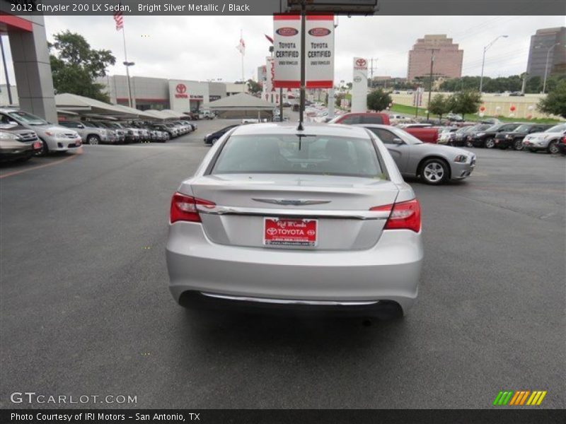 Bright Silver Metallic / Black 2012 Chrysler 200 LX Sedan