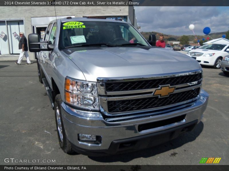 Silver Ice Metallic / Ebony 2014 Chevrolet Silverado 3500HD LTZ Crew Cab 4x4