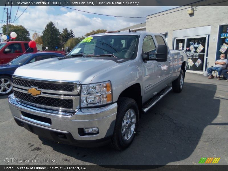 Silver Ice Metallic / Ebony 2014 Chevrolet Silverado 3500HD LTZ Crew Cab 4x4