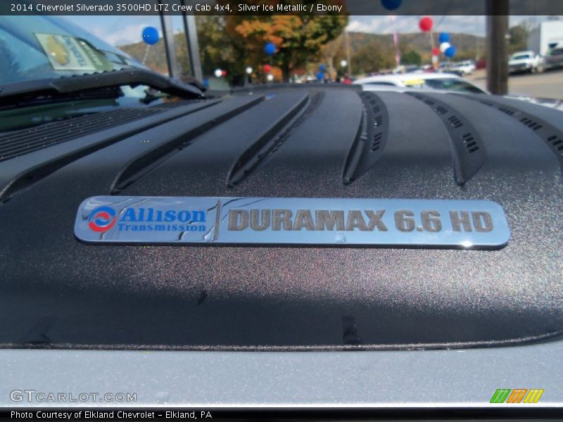 Silver Ice Metallic / Ebony 2014 Chevrolet Silverado 3500HD LTZ Crew Cab 4x4