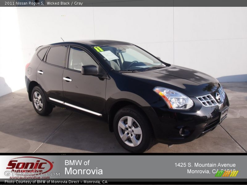 Wicked Black / Gray 2011 Nissan Rogue S