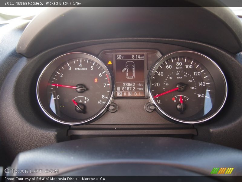 Wicked Black / Gray 2011 Nissan Rogue S