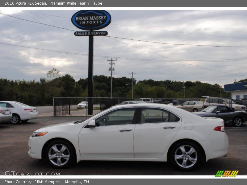 Premium White Pearl / Taupe 2010 Acura TSX Sedan