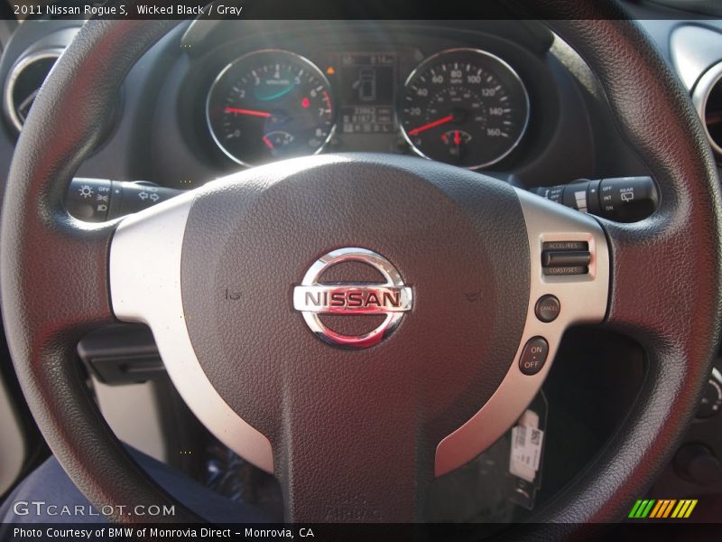 Wicked Black / Gray 2011 Nissan Rogue S