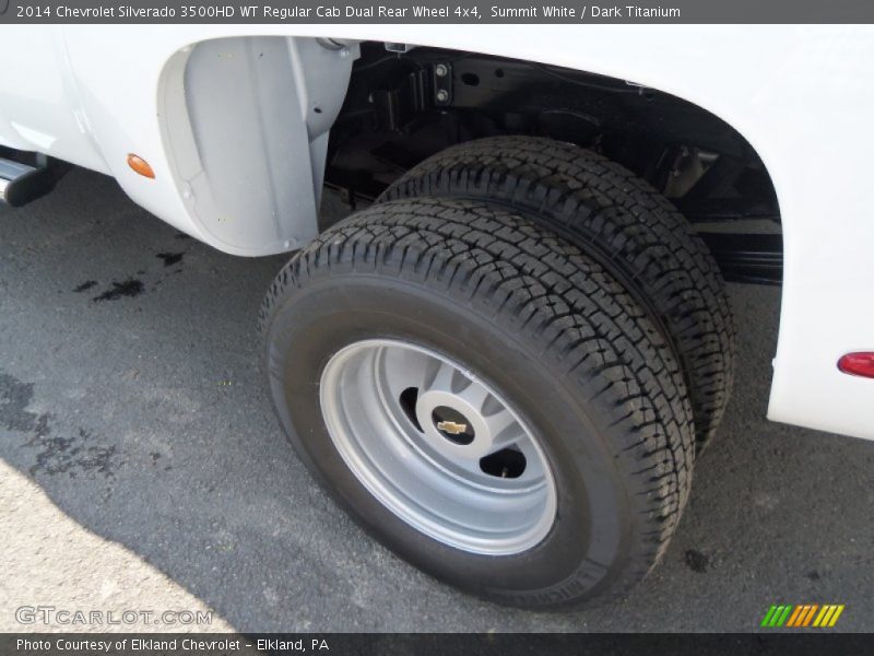 Summit White / Dark Titanium 2014 Chevrolet Silverado 3500HD WT Regular Cab Dual Rear Wheel 4x4