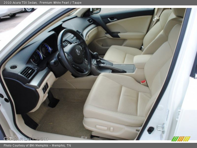 Premium White Pearl / Taupe 2010 Acura TSX Sedan