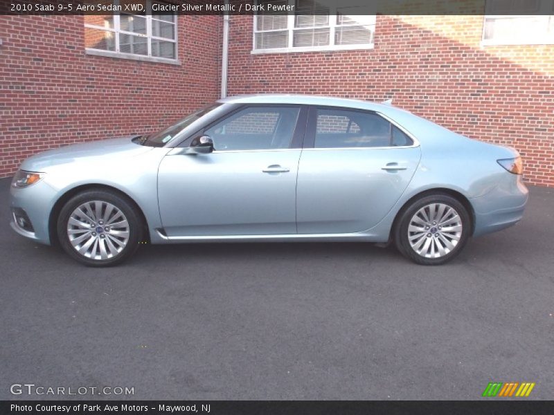 Glacier Silver Metallic / Dark Pewter 2010 Saab 9-5 Aero Sedan XWD