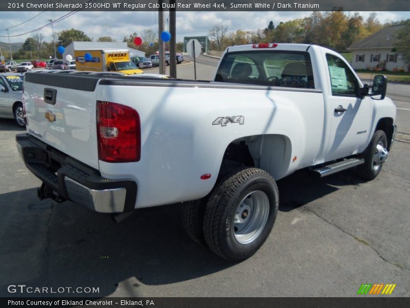 Summit White / Dark Titanium 2014 Chevrolet Silverado 3500HD WT Regular Cab Dual Rear Wheel 4x4