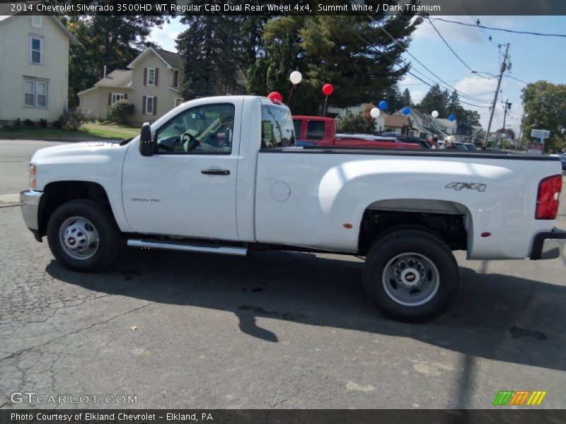 Summit White / Dark Titanium 2014 Chevrolet Silverado 3500HD WT Regular Cab Dual Rear Wheel 4x4