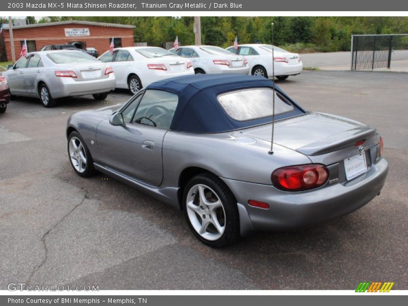 Titanium Gray Metallic / Dark Blue 2003 Mazda MX-5 Miata Shinsen Roadster