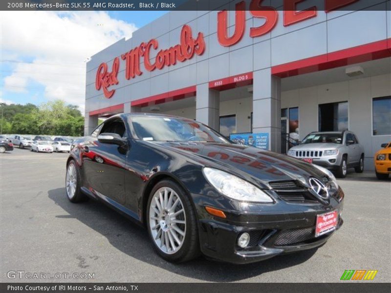 Black / Black 2008 Mercedes-Benz SLK 55 AMG Roadster