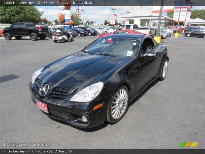 Black / Black 2008 Mercedes-Benz SLK 55 AMG Roadster