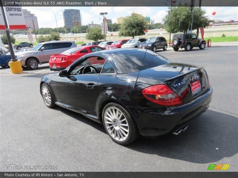 Black / Black 2008 Mercedes-Benz SLK 55 AMG Roadster