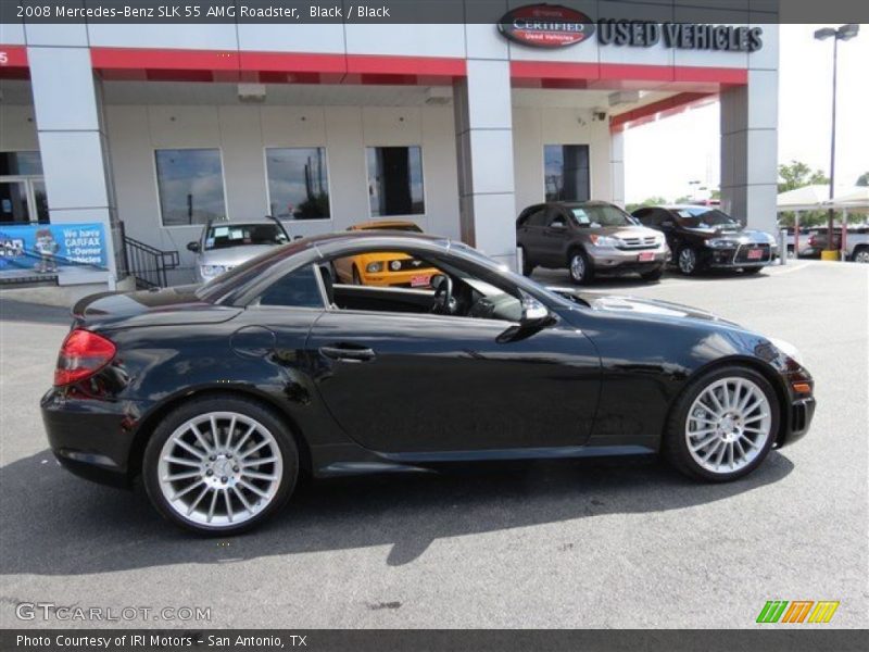 Black / Black 2008 Mercedes-Benz SLK 55 AMG Roadster