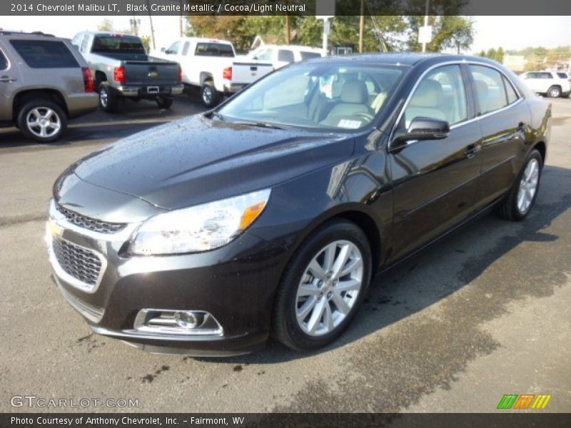 Black Granite Metallic / Cocoa/Light Neutral 2014 Chevrolet Malibu LT