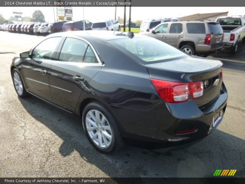 Black Granite Metallic / Cocoa/Light Neutral 2014 Chevrolet Malibu LT