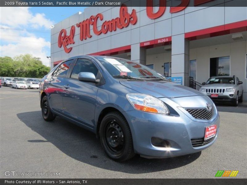Pacific Blue Metallic / Dark Charcoal 2009 Toyota Yaris S Sedan