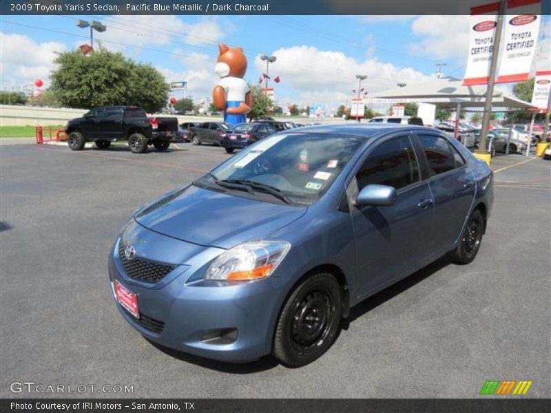 Pacific Blue Metallic / Dark Charcoal 2009 Toyota Yaris S Sedan