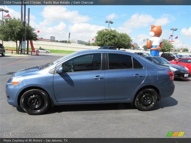 Pacific Blue Metallic / Dark Charcoal 2009 Toyota Yaris S Sedan