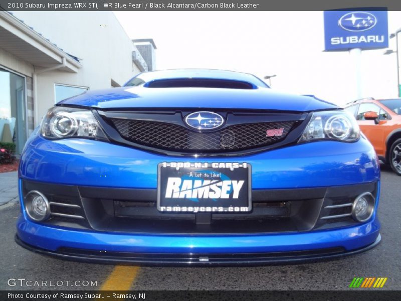 WR Blue Pearl / Black Alcantara/Carbon Black Leather 2010 Subaru Impreza WRX STi