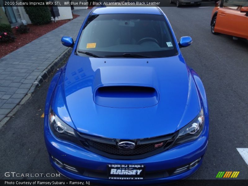 WR Blue Pearl / Black Alcantara/Carbon Black Leather 2010 Subaru Impreza WRX STi