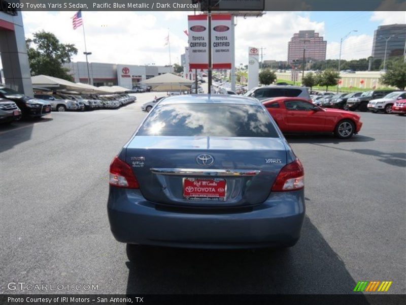 Pacific Blue Metallic / Dark Charcoal 2009 Toyota Yaris S Sedan