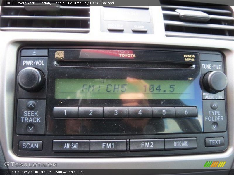 Pacific Blue Metallic / Dark Charcoal 2009 Toyota Yaris S Sedan