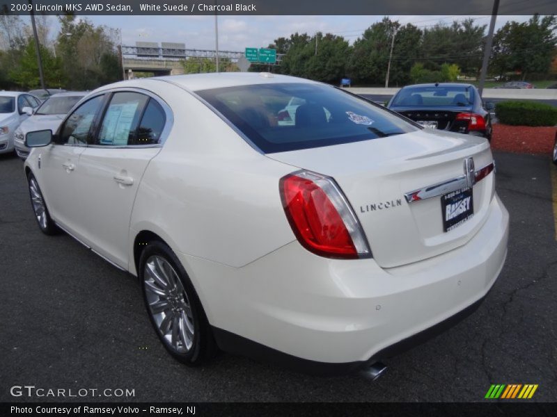 White Suede / Charcoal Black 2009 Lincoln MKS AWD Sedan