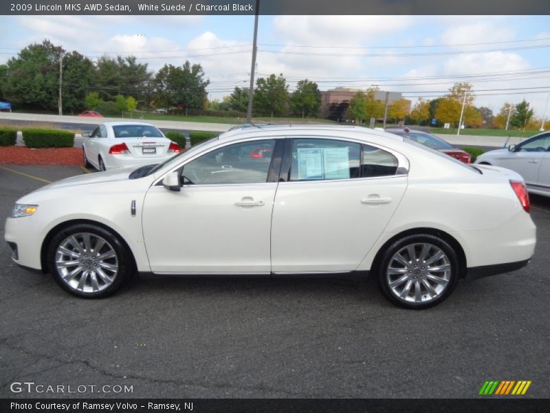 White Suede / Charcoal Black 2009 Lincoln MKS AWD Sedan
