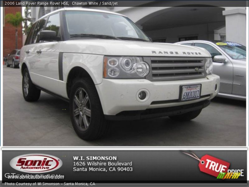 Chawton White / Sand/Jet 2006 Land Rover Range Rover HSE