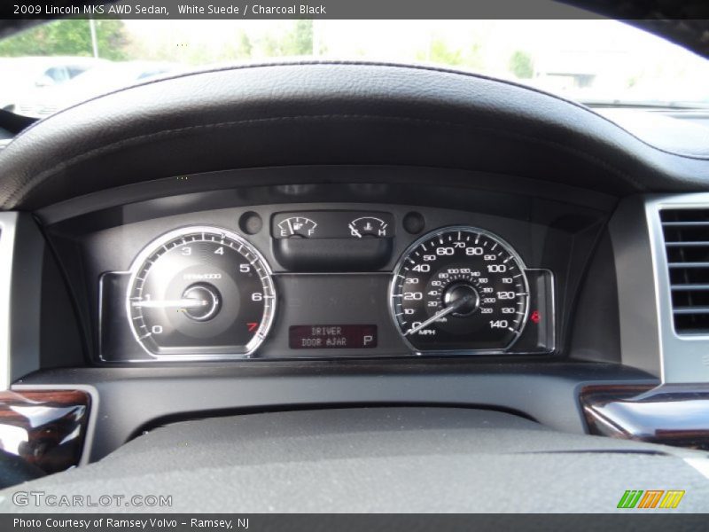White Suede / Charcoal Black 2009 Lincoln MKS AWD Sedan