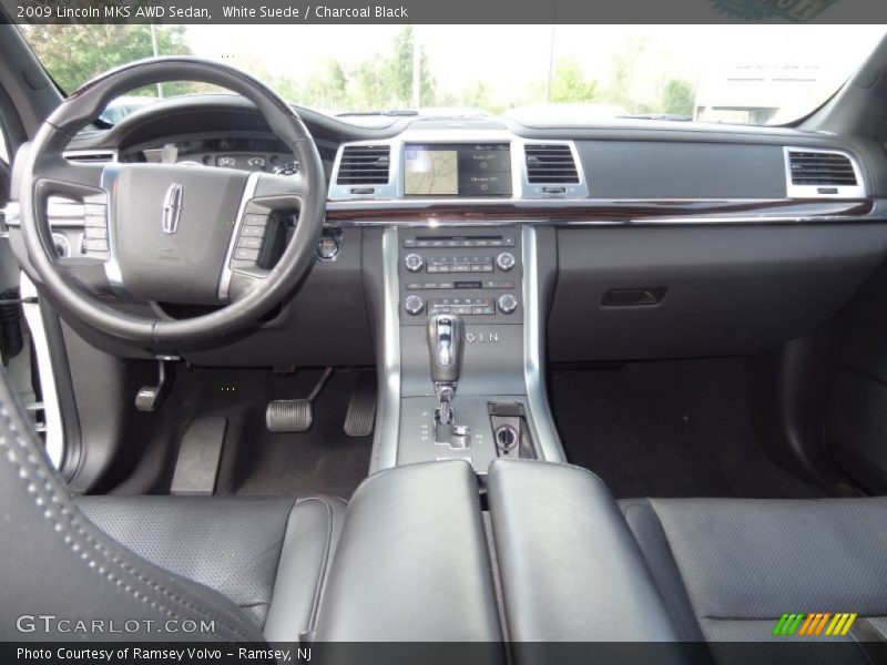 White Suede / Charcoal Black 2009 Lincoln MKS AWD Sedan