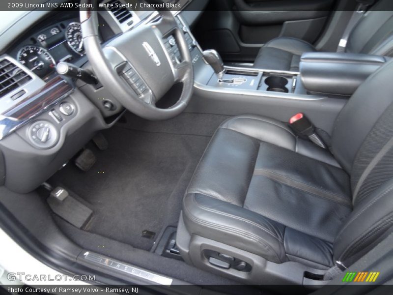 White Suede / Charcoal Black 2009 Lincoln MKS AWD Sedan