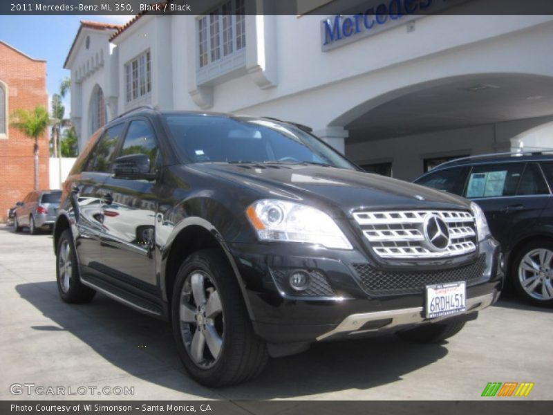 Black / Black 2011 Mercedes-Benz ML 350