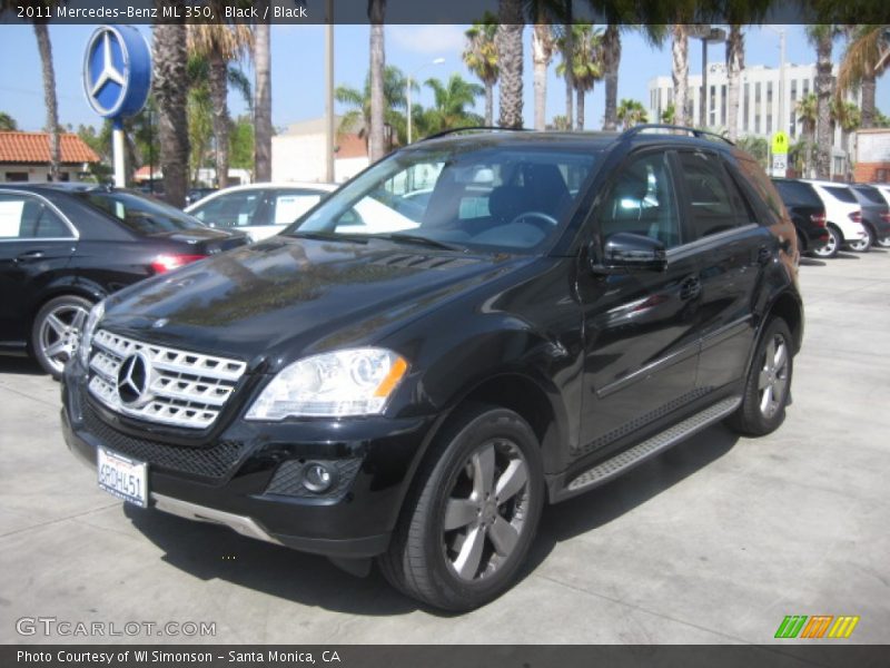 Black / Black 2011 Mercedes-Benz ML 350