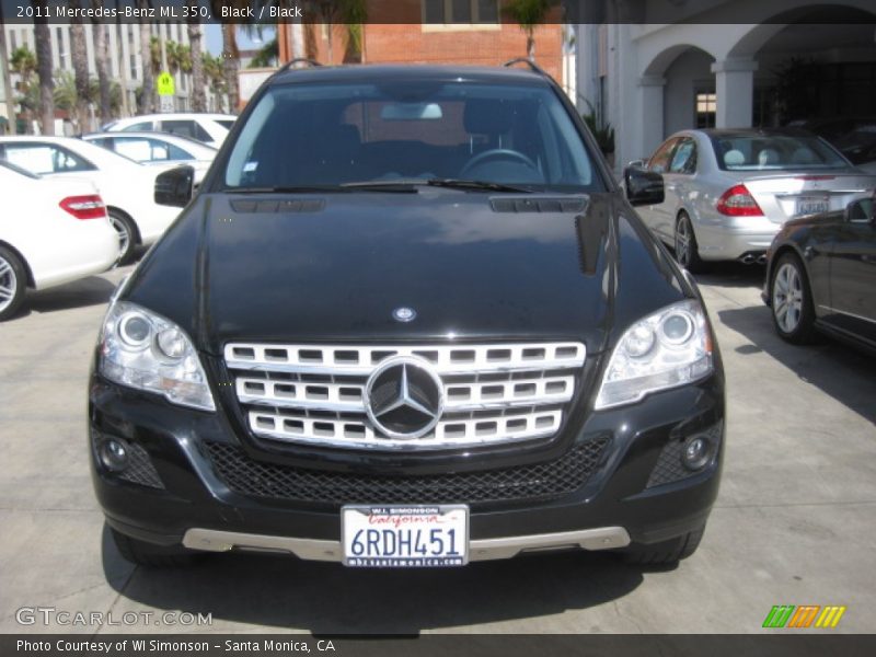 Black / Black 2011 Mercedes-Benz ML 350