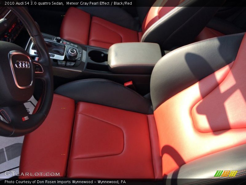 Meteor Gray Pearl Effect / Black/Red 2010 Audi S4 3.0 quattro Sedan