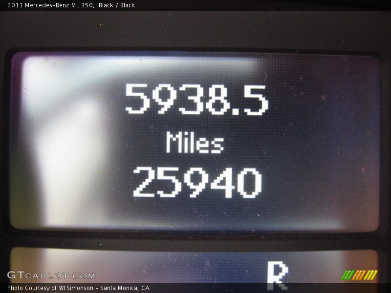Black / Black 2011 Mercedes-Benz ML 350