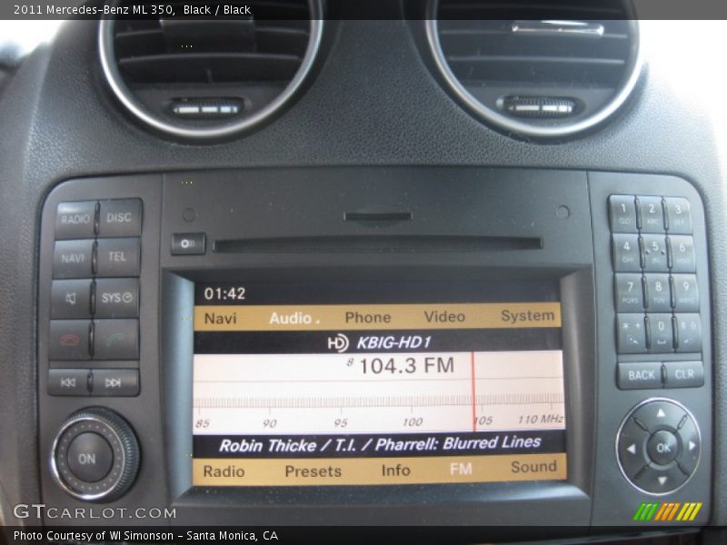 Black / Black 2011 Mercedes-Benz ML 350