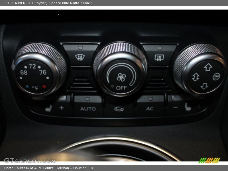 Controls of 2012 R8 GT Spyder