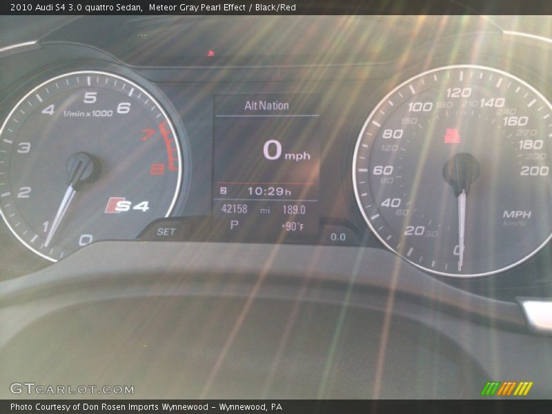 Meteor Gray Pearl Effect / Black/Red 2010 Audi S4 3.0 quattro Sedan