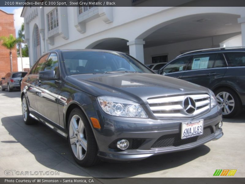 Steel Grey Metallic / Black 2010 Mercedes-Benz C 300 Sport