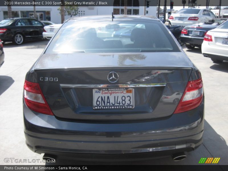 Steel Grey Metallic / Black 2010 Mercedes-Benz C 300 Sport