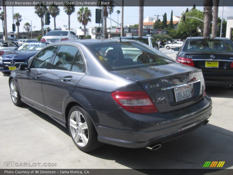 Steel Grey Metallic / Black 2010 Mercedes-Benz C 300 Sport