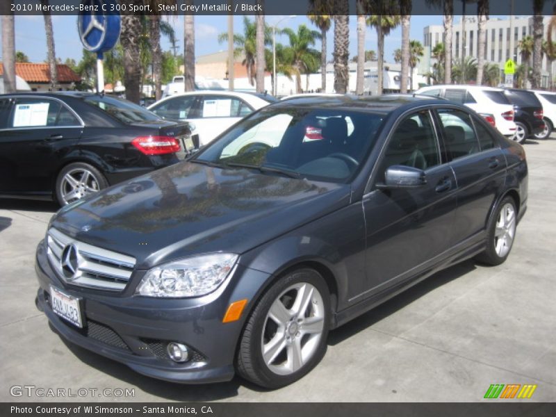 Steel Grey Metallic / Black 2010 Mercedes-Benz C 300 Sport